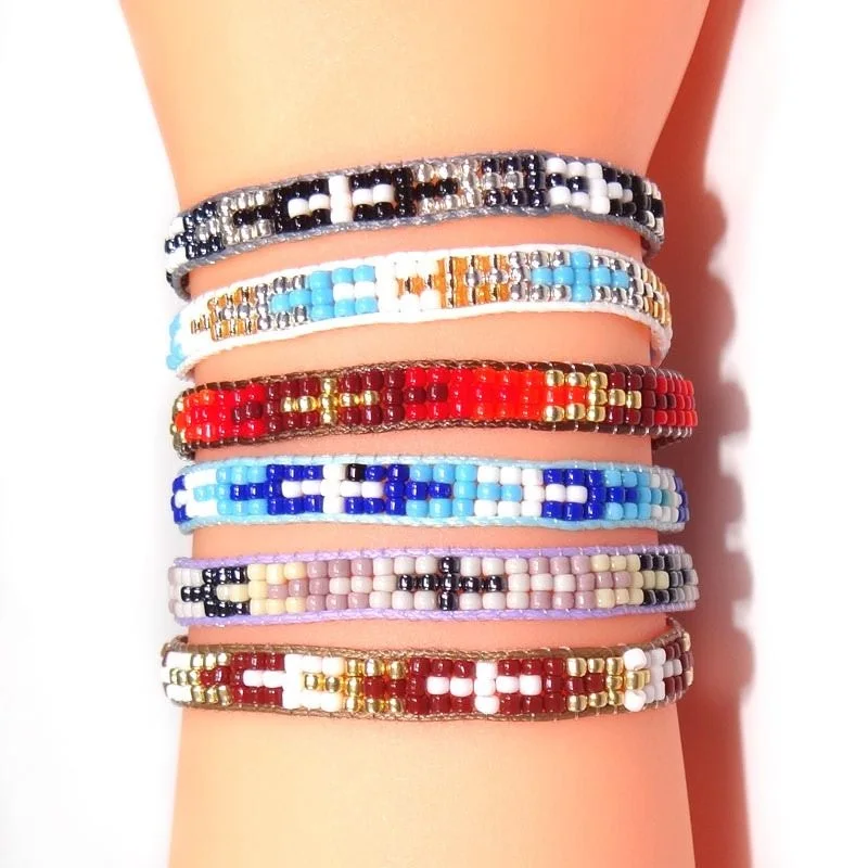 

Новые женские винтажные Этнические браслеты, богемные ювелирные изделия, плетеные браслеты ручной работы, плетеные браслеты, оптовая продажа