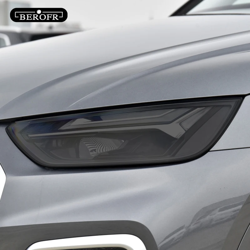 

Car Headlight Tint Smoked Black Protective Film Transparent TPU Sticker Accessories For Audi Q5 SQ5 Quattro Facelift 2021
