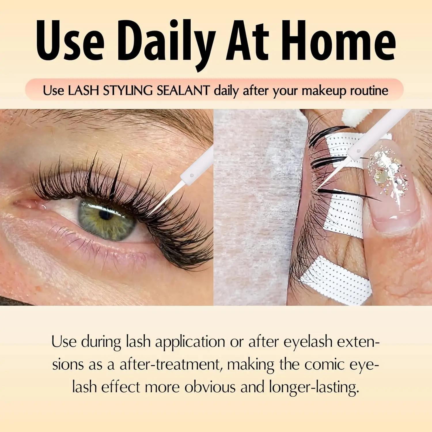 Герметик для ресниц Gollee прозрачный быстросохнущий долговечный наращивания