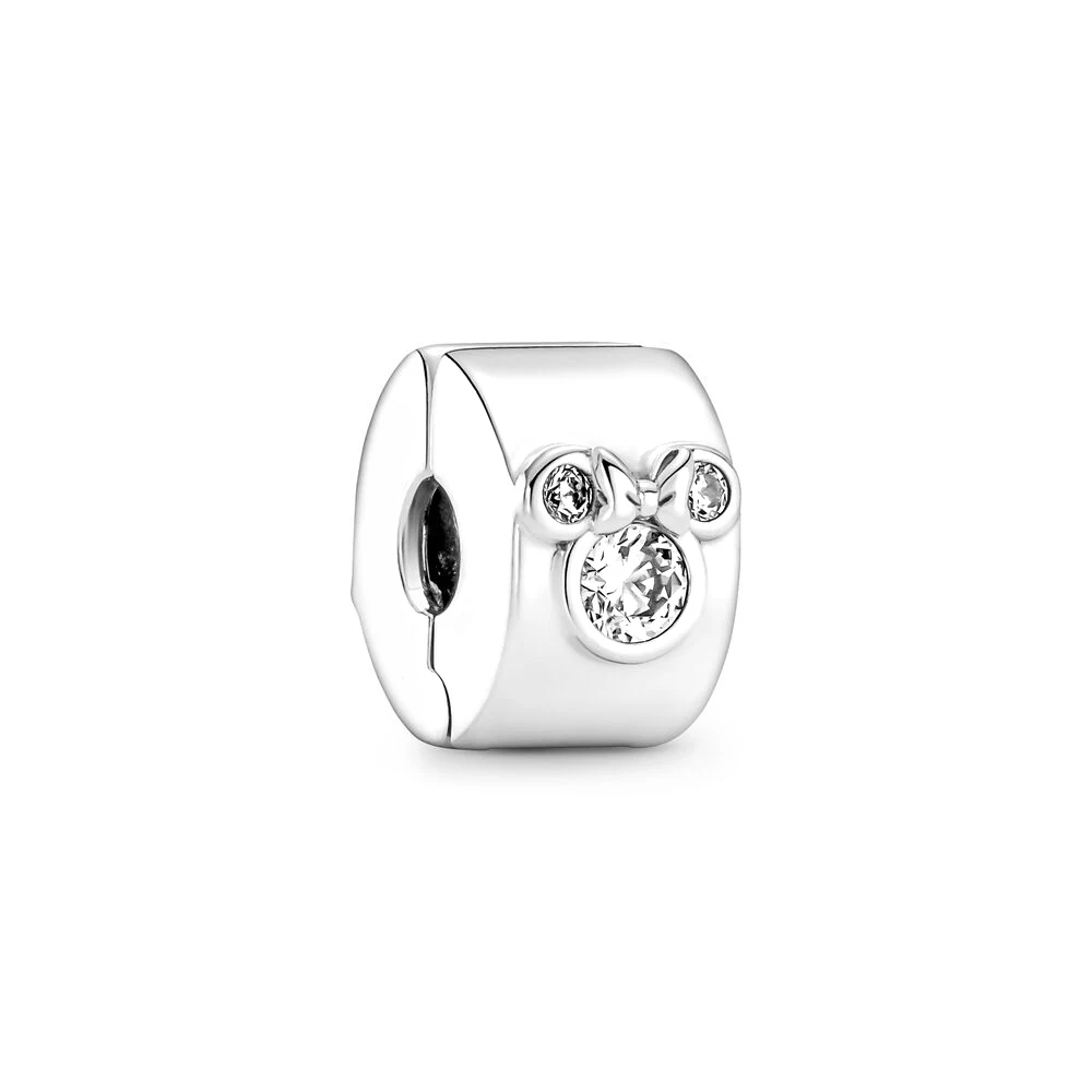 

New 100% 925 Sterling Silver Clip Round Diamonds with Animal Motif Fit For Ladies Original Pandora Bracelet DIY Jewelry Gifts