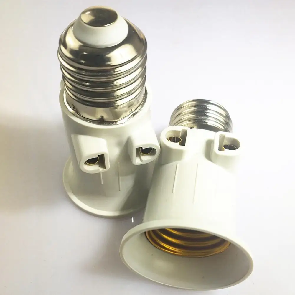 

E27 EU LED White Bulb PBT Lamp Holder Light Socket Used Into 2-pin Plug Home Studio Photographic Bulb Adapter AC100V 240V 4A
