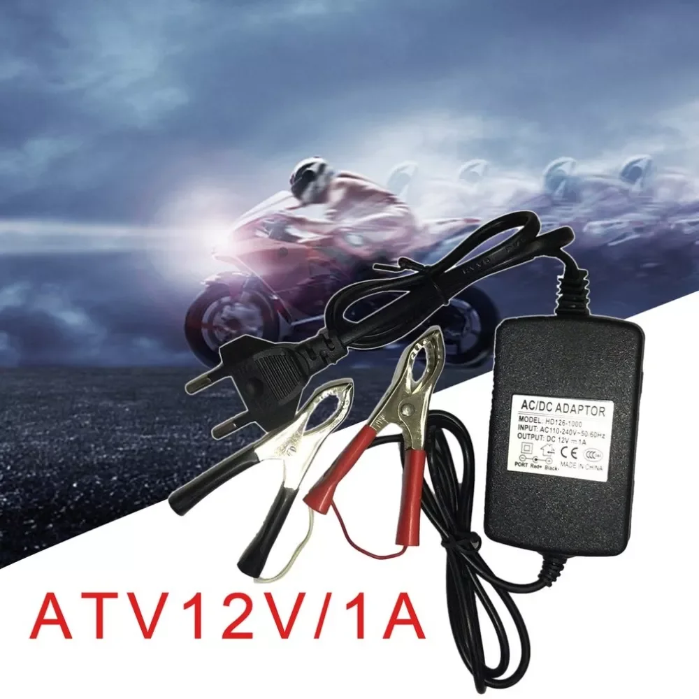 Car Motorcycle ATV DC 12V/1A 15W Universal Portable Multi-mode Rechargeable Battery Charger Maintainer
