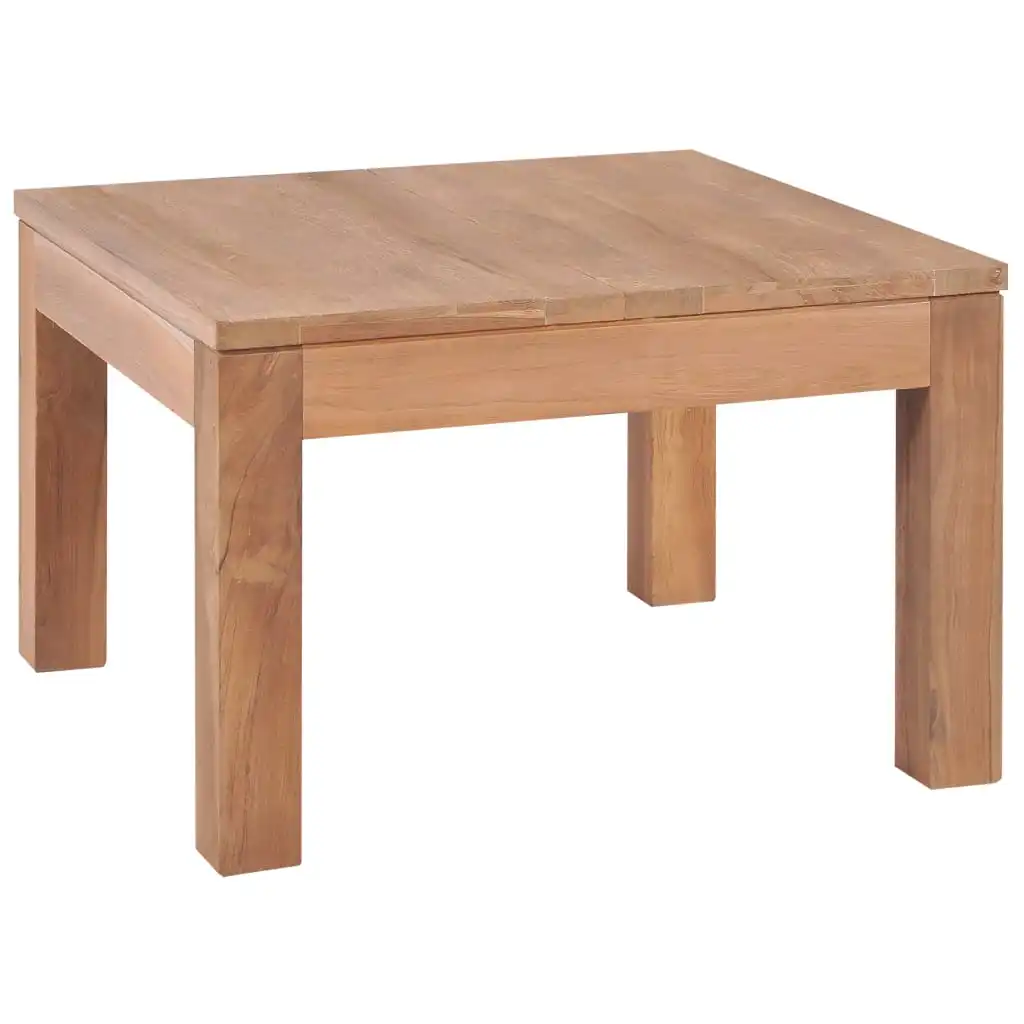 

Coffee Table Solid Teak Wood with Natural Finish 23.6"x23.6"x15.7" Livingroom Furniture