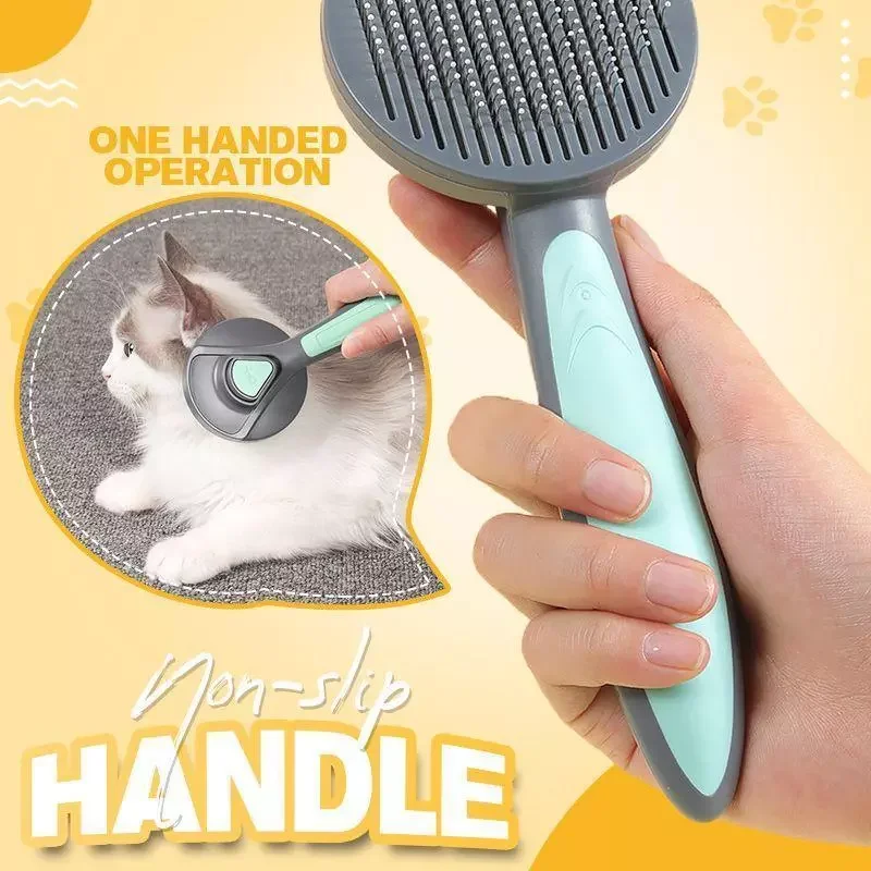 

2023NEW Self Cleaning Slicker Brush for Dog and Cat Removes Undercoat Tangled Hair Massages Particle Pet Comb Improves Circulati