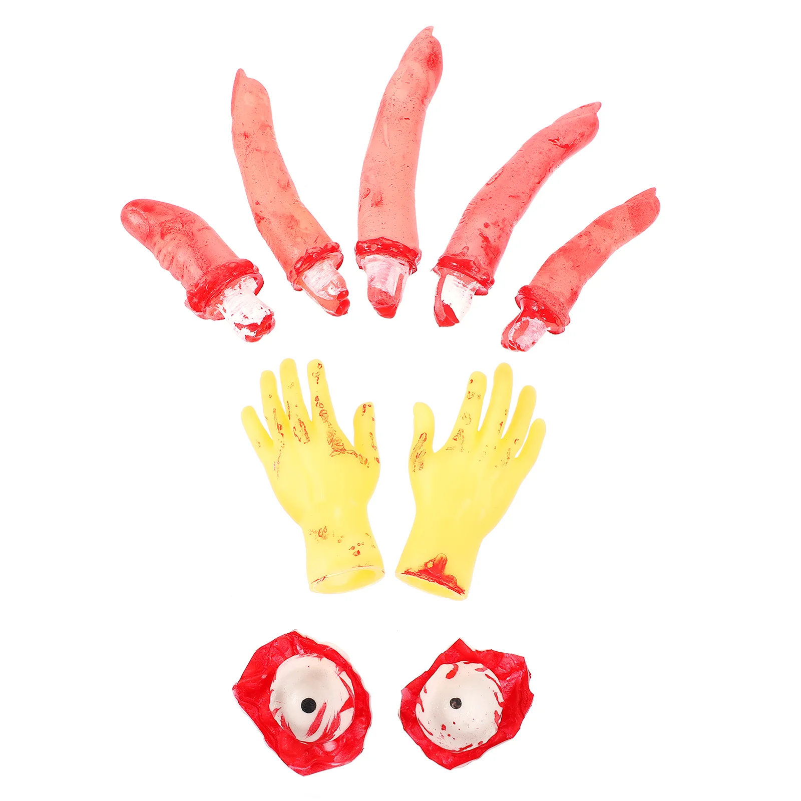

1 Set Artificial Durable Broken Finger Eyeball Human Horror Props