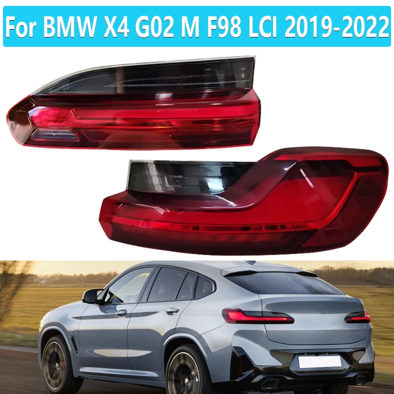 Фото Светодиодный задний фонарь для BMW X4 G02 M F98 LCI 2019 2020 2021 2022, задний указатель поворота автомобиля, стоп-сигнал, стоп-сигнал, водиние 63217409395 №1