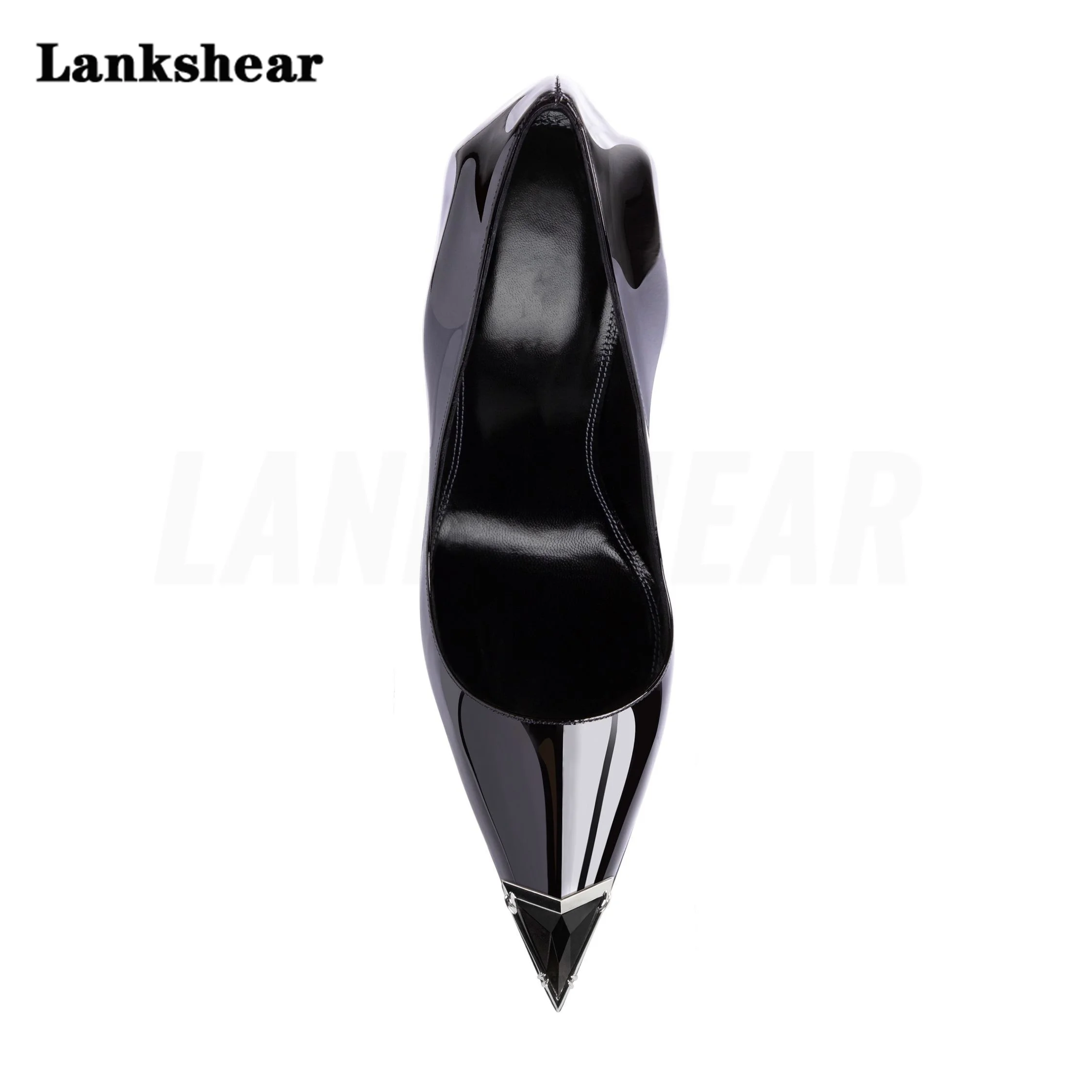 Shallow Mouth Pointed Sheepskin Mixed Color Pumps Women's High Heels Shoes Patent Leather High Heels Wedding Shoes Women