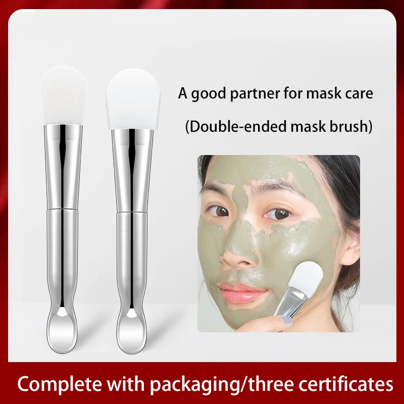 

GECOMO double-headed silicone mask brush smear mold stick mask brush tongue type soft hair with spoon beauty tools wholesale
