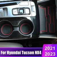 for hyundai tucson nx4 2021 2022 2023 hybrid n line car interior non slip mat door groove pad gate slot cup cushion accessories