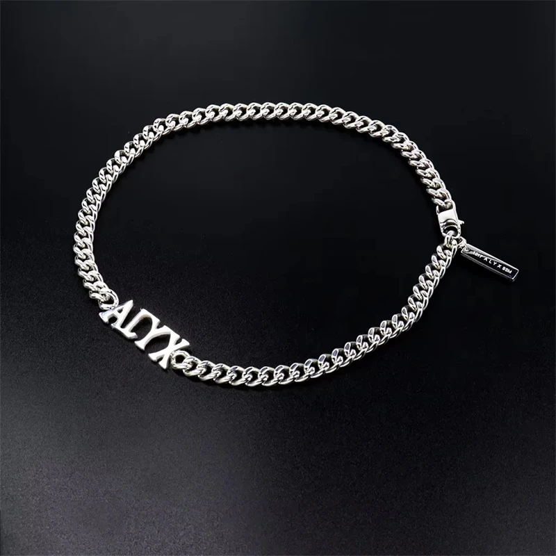 

2023ss подвеска с логотипом ALYX 1017 ALYX 9SM цепочка ожерелье серебристая металлическая пряжка Ожерелье