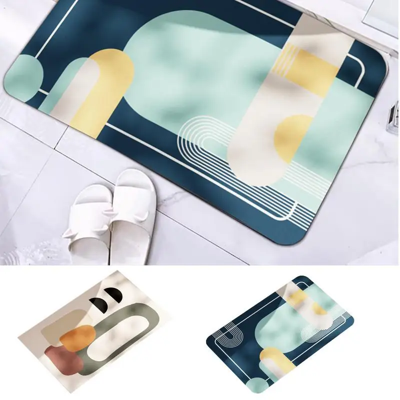 

Super Absorbent Bath Mat Washable Diatom Mud Shower Mat Non Slip Entrance Doormat Nappa Skin Floor Pad For Kitchen Bathroom