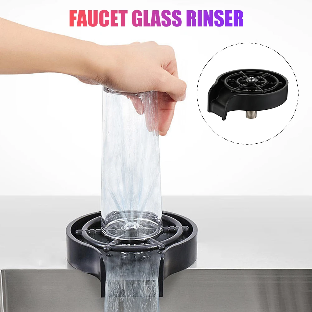 

Kitchen Sink Glass Rinser Automatic Cup Washer Faucet Glass Washer Cleaner Household Bar Sink Accessories Wash Cup Tool