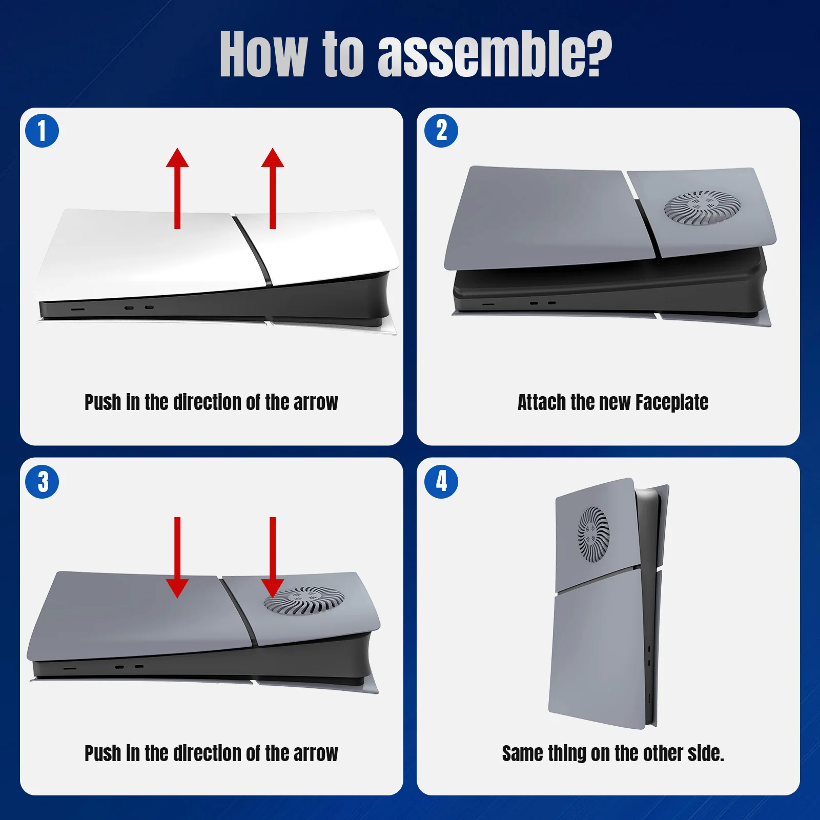 Дышащая сменная панель для консоли PS5 SLIM Digital Edition P5 Сменный чехол игровой