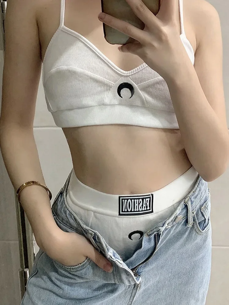 Женский комплект из 2 предметов короткий костюм с вышивкой полумесяца без