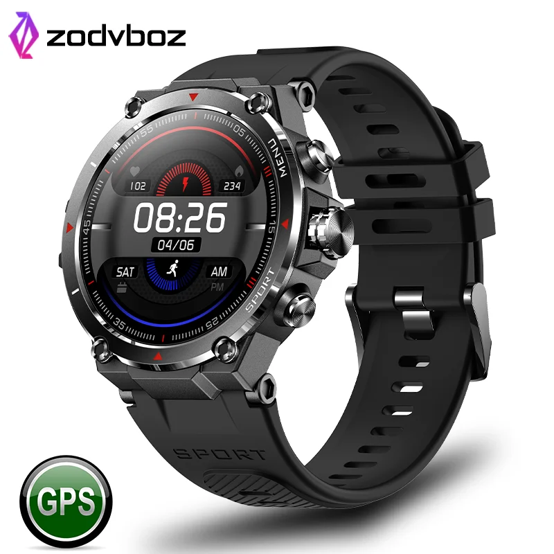 

ZODVBOZ GPS Smart Watch Men AMOLED Display Health Monitoring Long Battery Life 5 ATM Waterproof Sport Smartwatch Support Strava