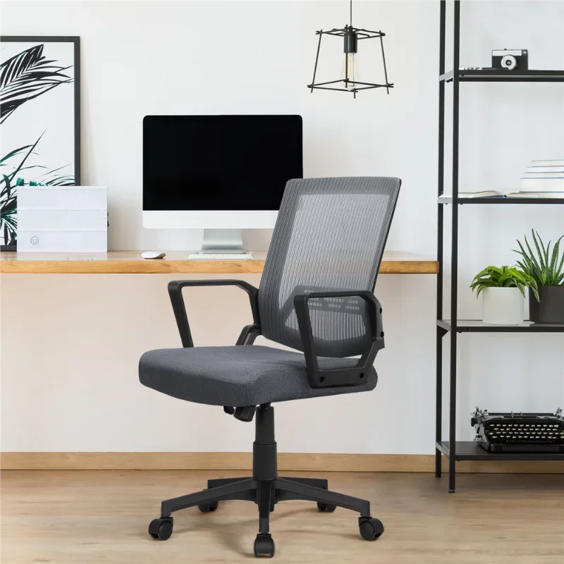 

Easyfashion Mid-Back Mesh Adjustable Ergonomic Computer Chair, Gray