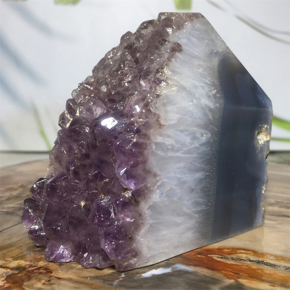 

Amethyst Tower Natural Quartz Crystal Druzy Point Reiki Energy Stone Geode Gem Mineral Voog Wand Home Decoration Souvenir Gift