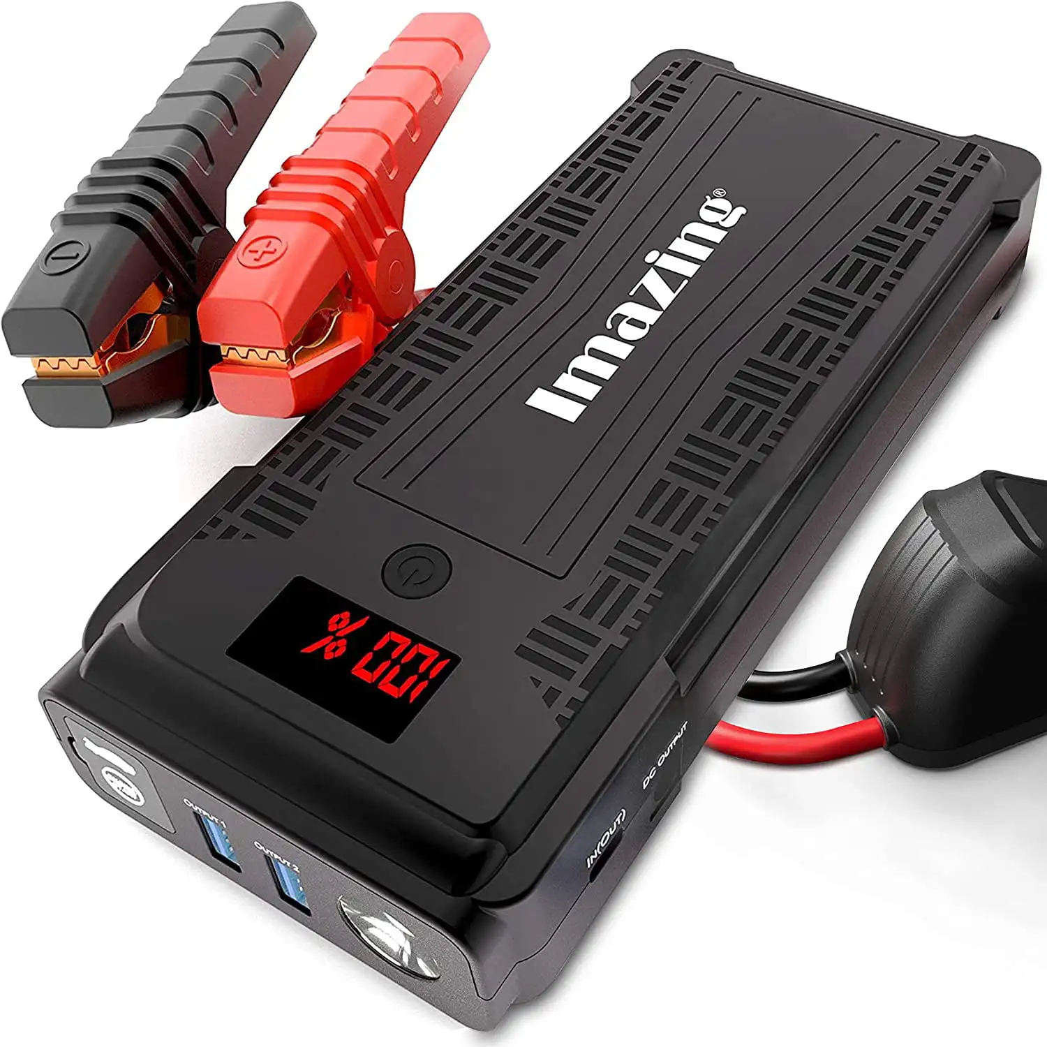 

Car Jump Starter 2500A Peak 20000mAH (Up to 8L Gas/8L Diesel Engine) 12V Auto Battery Booster Portable Power Pack with LCD Displ