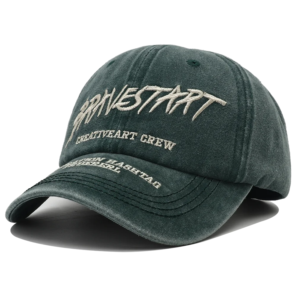 Новые черные и зеленые Хлопковые бейсболки с эффектом потертости для мужчин
