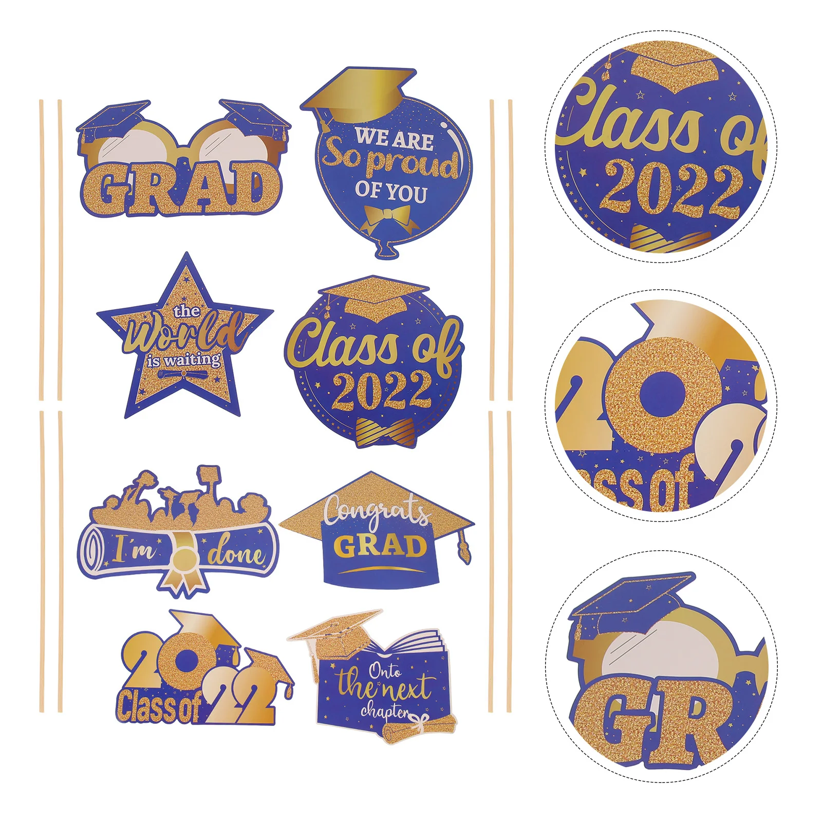 

1 Set of Unique Graduation Insert Cards Ornaments Household Flower Container DIY Cards