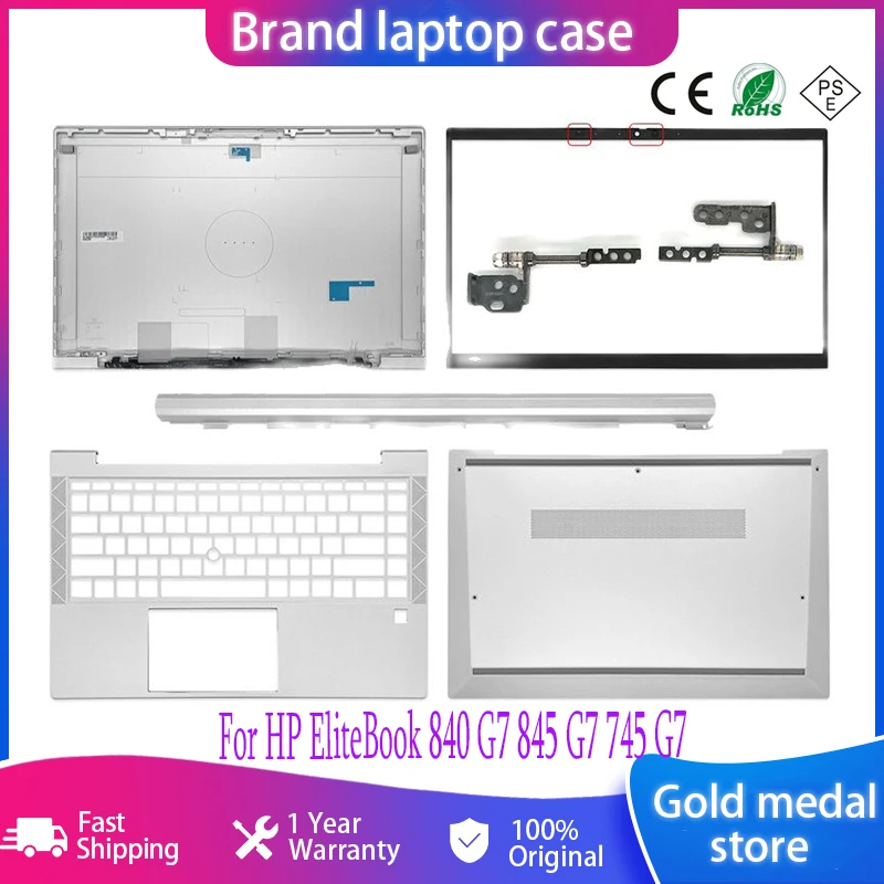 

NEW For HP EliteBook 840 G7 845 G7 745 G7 LCD Back Cover Front Bezel Palmrest Upper Case/Bottom Lower Cover Housing Cover Silver