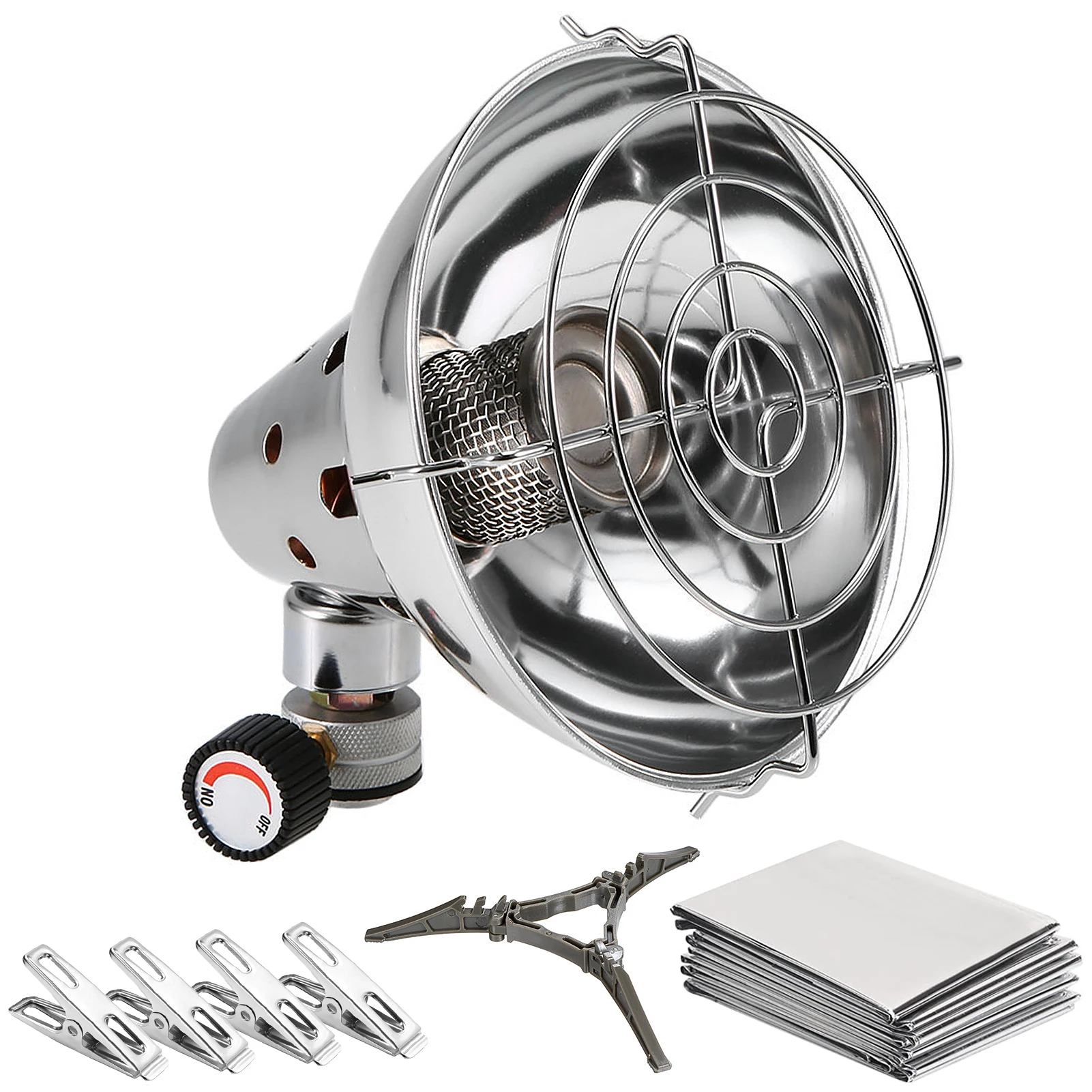 

Портативное внедорожное одеяло Tomshoo, 4 зажима, газовый обогреватель, обогреватель, плита для выживания