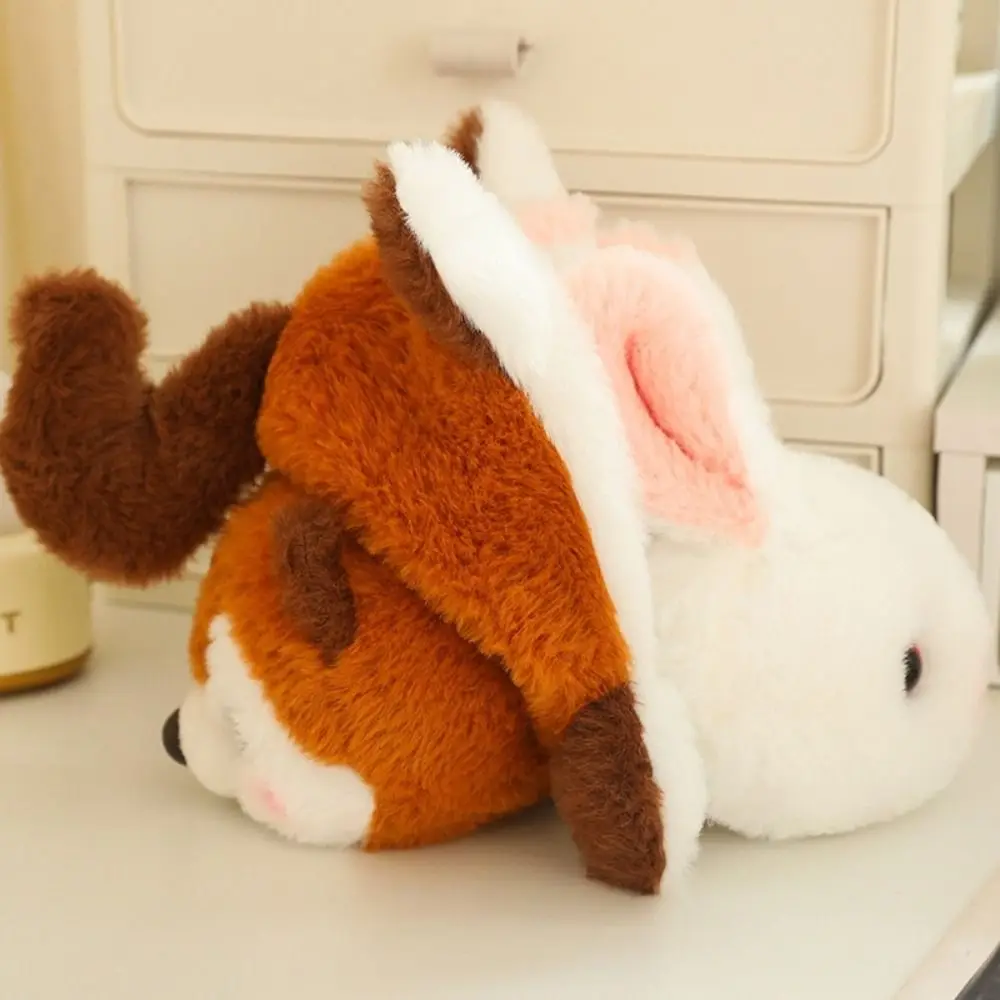 Двусторонние двусторонние игрушки-белки мягкая подушка плюшевая кукла-кролик