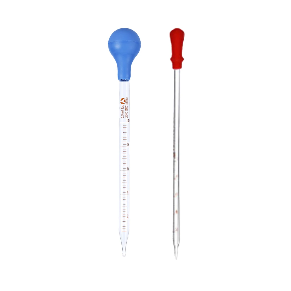 

1/2/5pcs Dropper Glass Scale Line Dropping Pipe Lab School Rubber Head Pipette Experiment Supplies 10ML