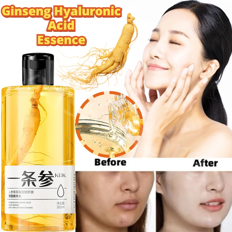 

320ML Anti-ageing Ginseng Hyaluronic Acid Stay Up Late Essence Water Hydrating Moisturizing Brightening Complexion Toner