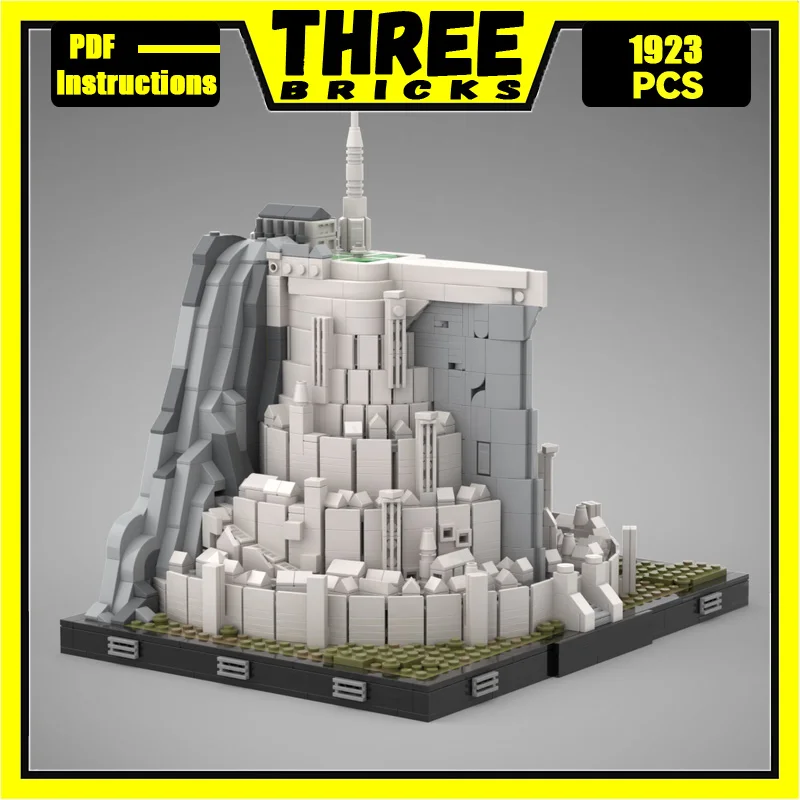 

Rings Movie YcMoc Building Blocks The White City Model Technology Bricks DIY Medieval Times LOTR Castle Street View Toys Gifts