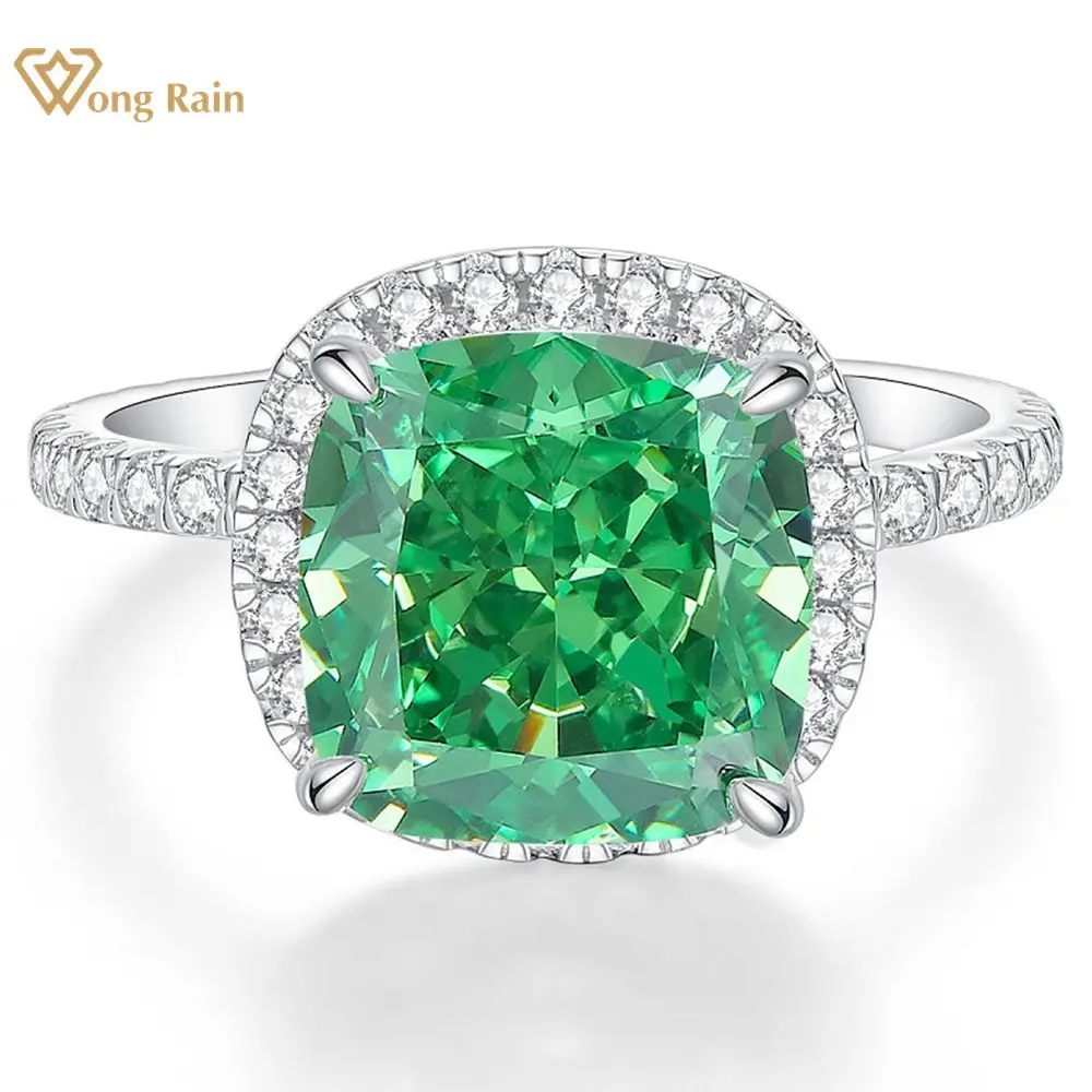 

Wong Rain 100% 925 Sterling Silver Crushed Ice Cut Lab Sapphire Emerald Citrine High Carbon Diamond Gemstone Fine Jewelry Ring