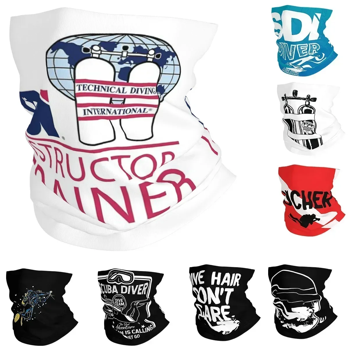 Бандана для подводного плавания с принтом дайвер морское подводное плавание