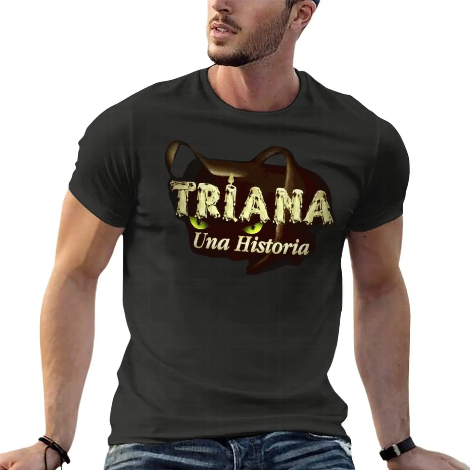 

Triana Una Historia Oversized T-Shirt Harajuku Men'S Clothes 100% Cotton Streetwear Big Size Tops Tee