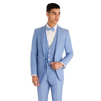 3 pieces light blue men suit slim fit tuxedo groom suits for men wedding best man formal wear terno masculinoblazervestpants