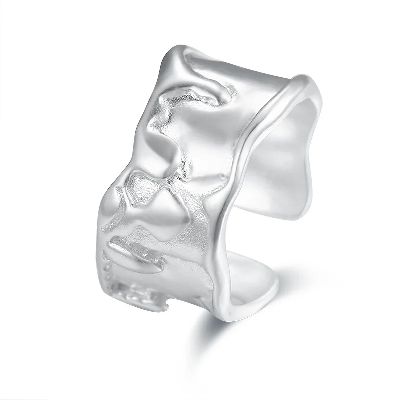 

Корейское минималистичное Открытое кольцо из стерлингового серебра S925 пробы, женское нишевое дизайнерское кольцо с ощущением в стиле ins, с ...