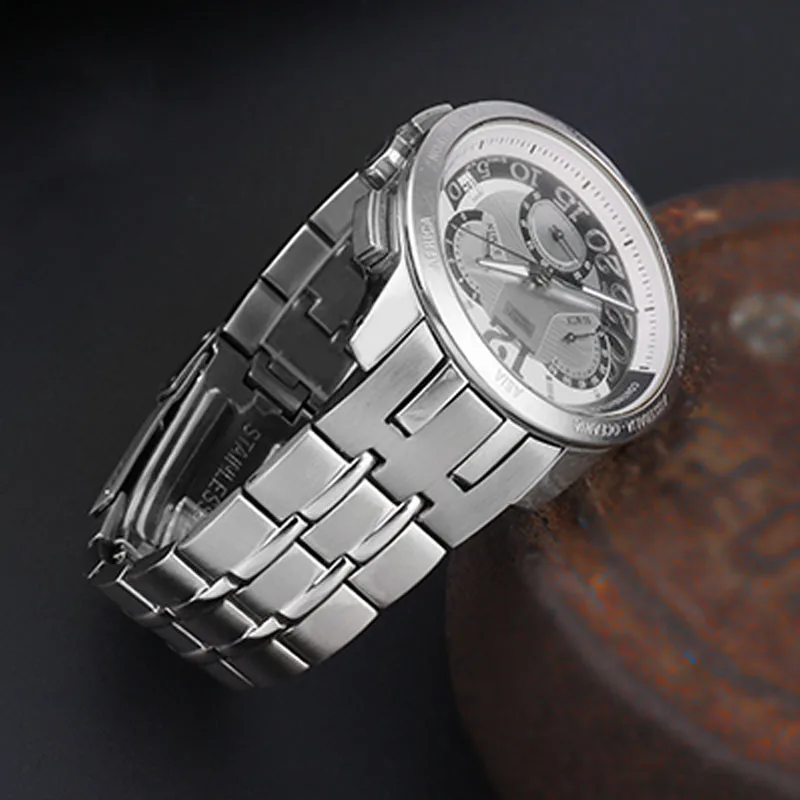 21mm Hot Sale Solid Stainless Steel Metal Watch Strap For Swatch YRS403  YRS412  YRS402 Metal Watch Band Bracelet Silver