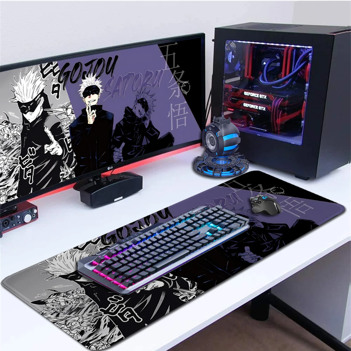 Коврик для мыши Gojo Satoru с рисунком аниме большой Настольный коврик игровой