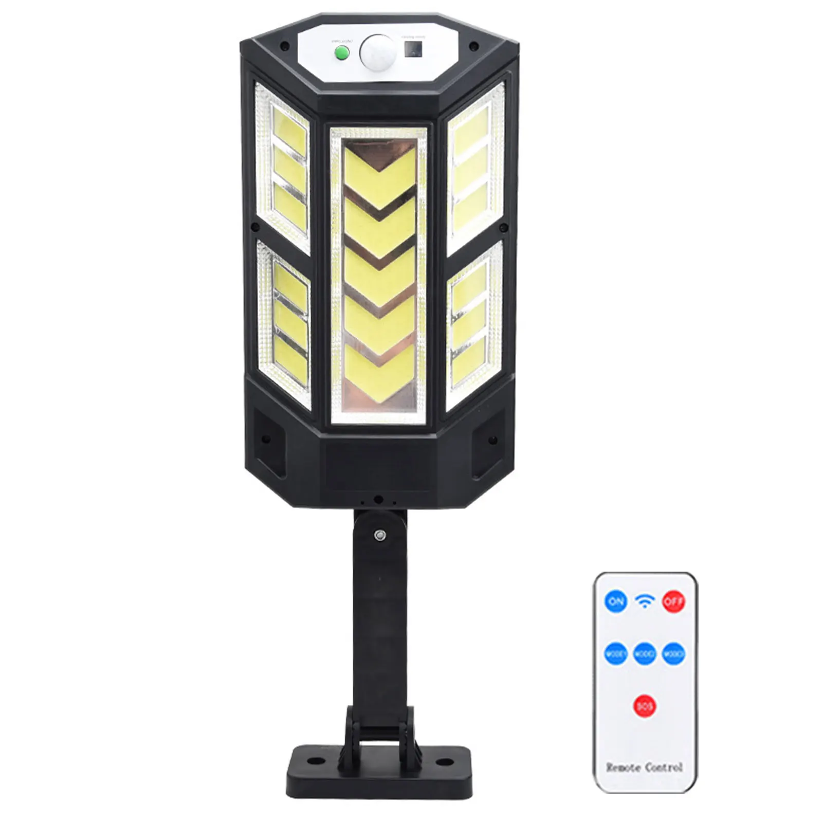 

Solar Powered Street Light Motion Sensor Parking Lot Outdoor Super Bright Garden 3 Modes 249 COB Yard Patio With Remote Control