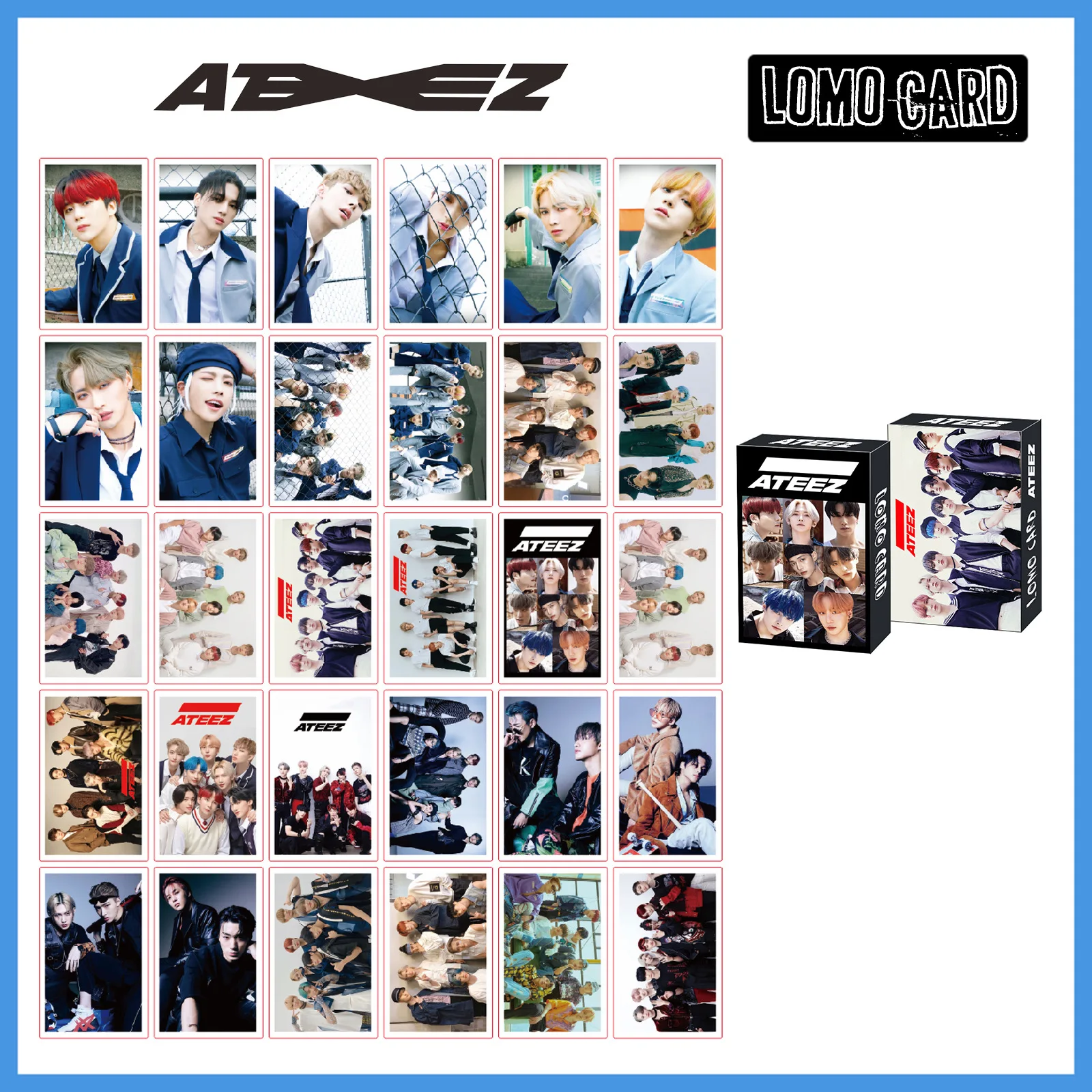 Фото 30 шт. Aniteez ломо-карты фотокарточки фото Kpop Idol Card Mingi Seonghwa San Yunho Hongjoong Jongho Wooyoung Yeosang Fans Gift №2