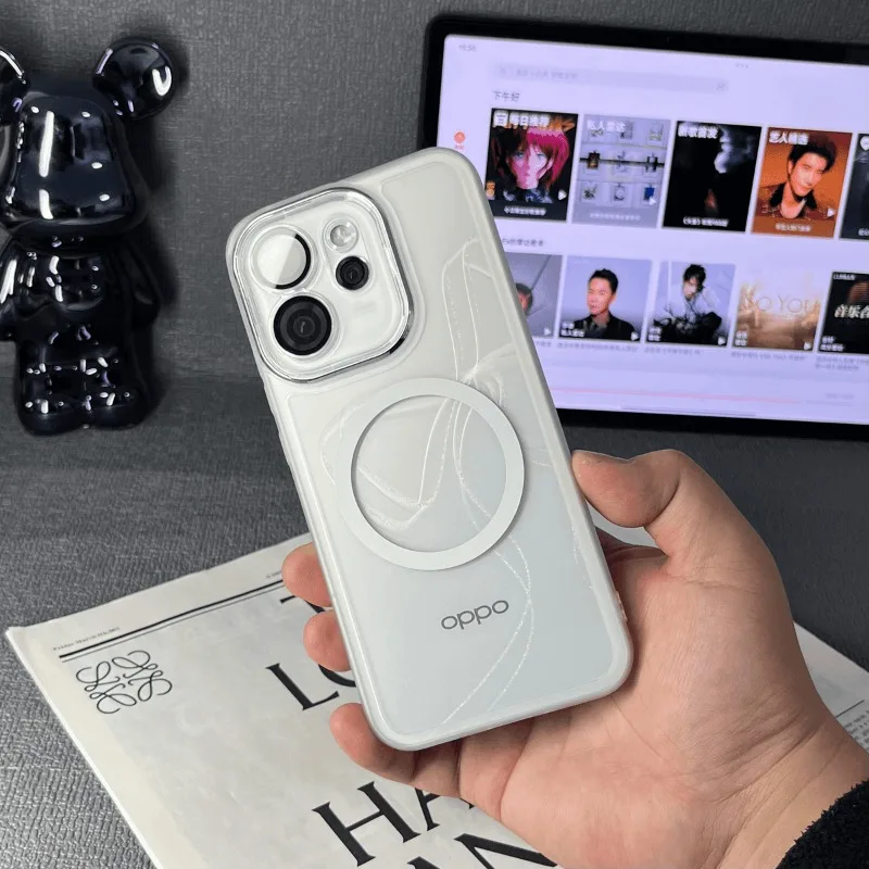 Фото Для OPPO Reno 15 14 13 Pro F FS чехол прозрачный магнитный универсальный чехол из ТПУ для OPPO Reno 15 противоударный бампер Funda №1