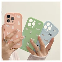 cute dog cartoon animals shockproof phone case for iphone 11 12 13 pro max xs max x xr lovely silicone soft back cover case