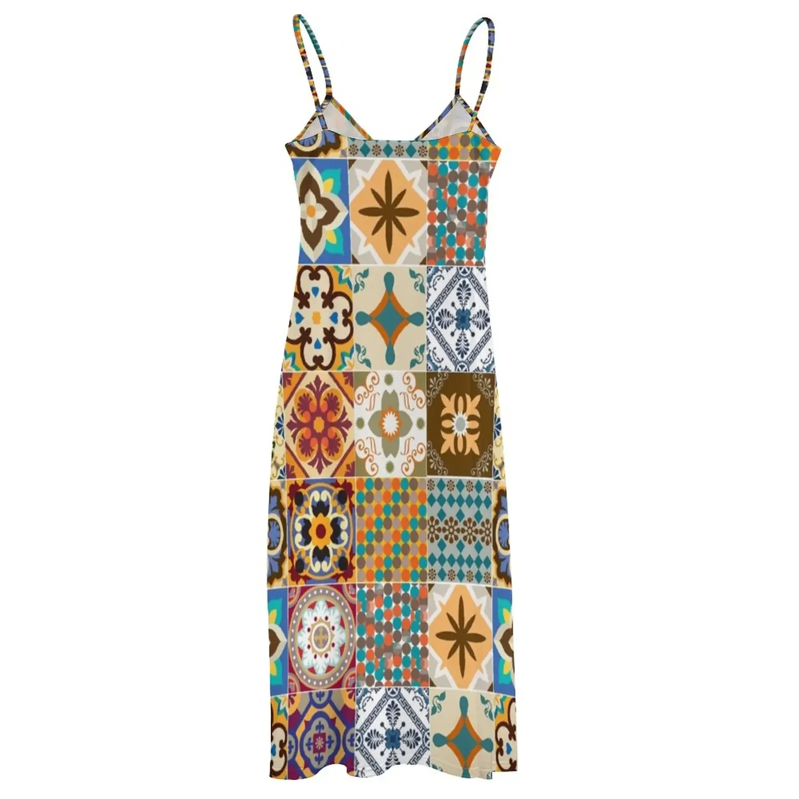 Традиционная португальская плитка azulejo Португальский Платье без рукавов Платья