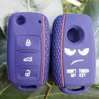 Чехол-книжка для VW Passat Polo Golf Touran Bora, силиконовый чехол с дистанционным управлением для SEAT Ibiza Leon SKODA Octavia Fabia