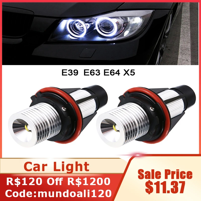 2 шт./партия 2x5 Вт 10 Вт для Bridgelux светодиодные чипы Светодиодный Маркер «ангельские глазки» белый синий красный желтый подходит для BMW X5 E39 E53 E60 E61 E63 E64