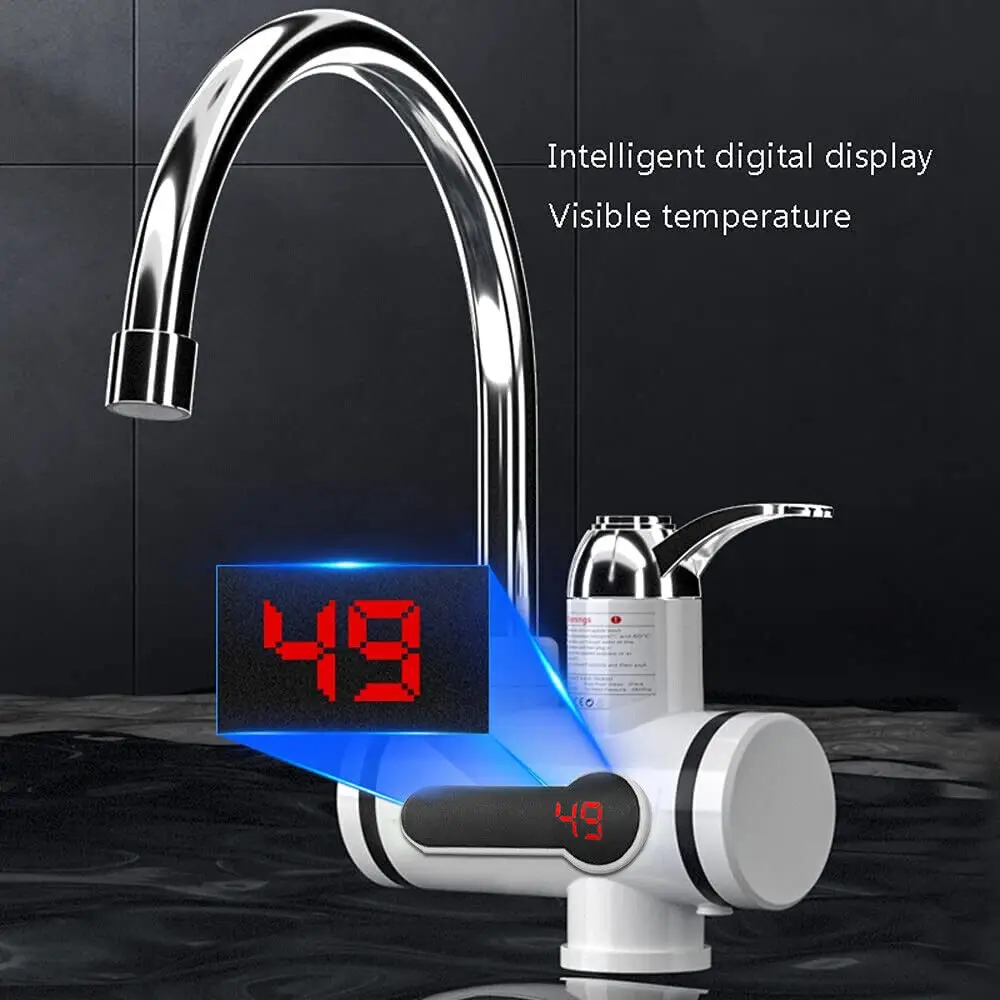 

LED Faucet Heater Instant Electric Water Heater Fast Heating Faucet Winter Kitchen Bathroom Faucet Cold Hot Water Mixer Tap