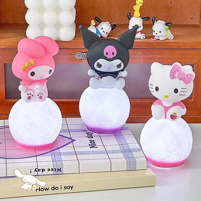 Креативный Sanrio Kurumi Kitty мультфильм аниме периферийные светящиеся украшения для