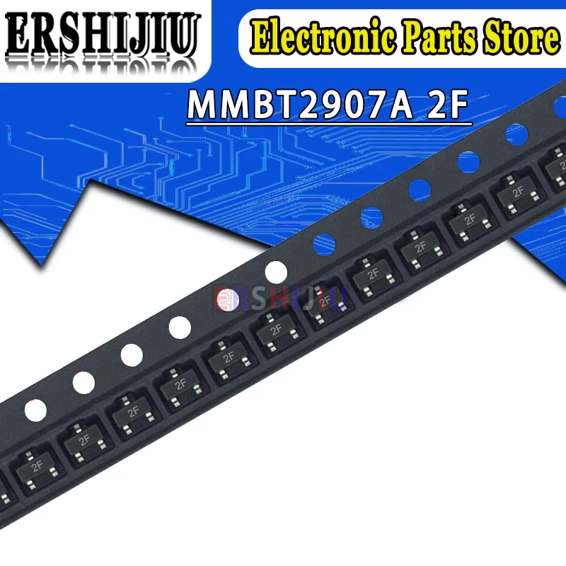 

100PCS Transistor MMBT2907ALT1G MMBT2907A SOT23 MMBT2907 2N2907 2F SOT-23 0.8A/60V SMD Triode