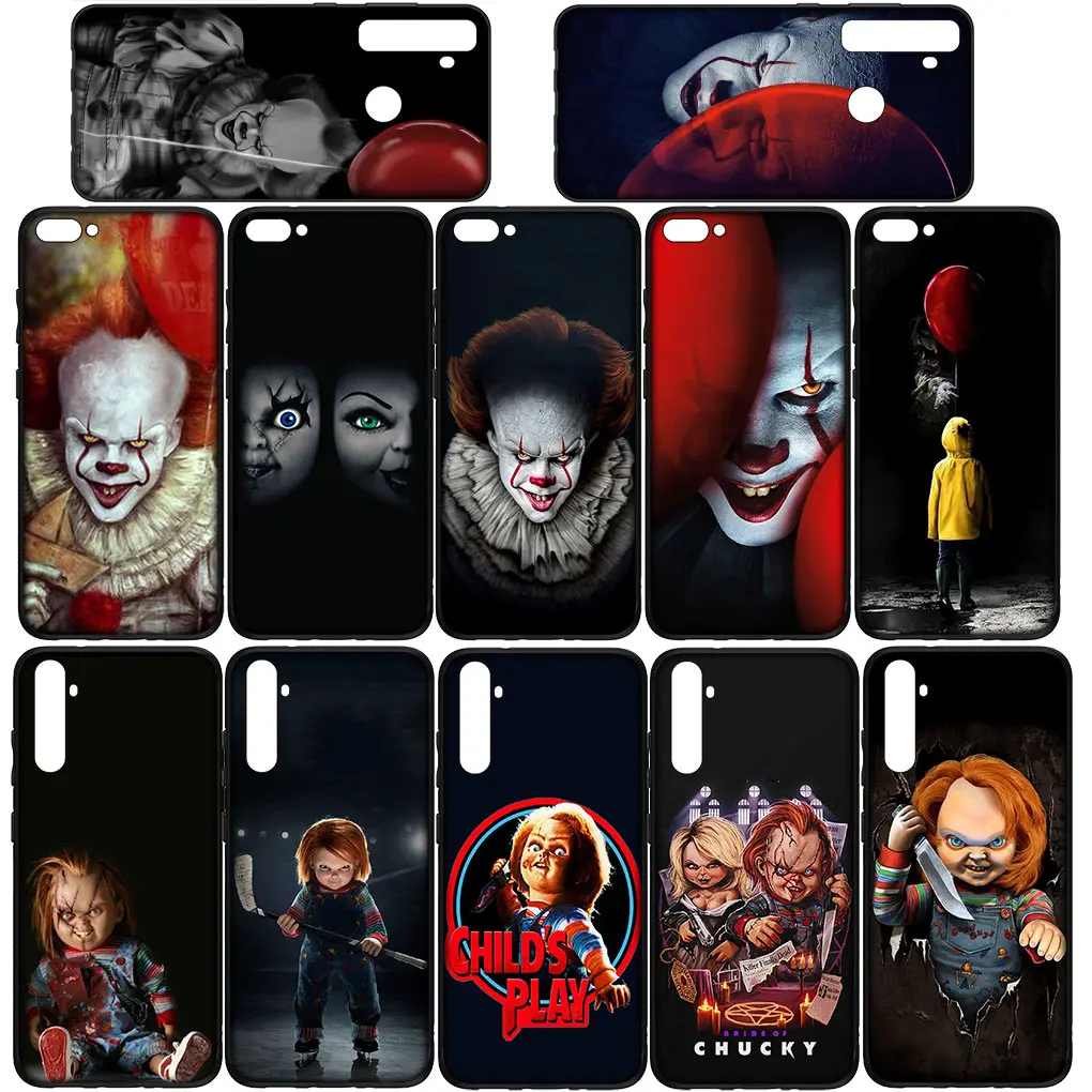 Детский чехол changky Pennywise It Stephen King's для Samsung Galaxy S24 S23 Fe Ultra Plus A55 A35 A24 A25 A15 A05 M55 M15