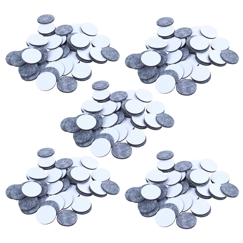 

250Pcs Round Shaped Table Chair Furniture Leg Felt Mat Pad Gray
