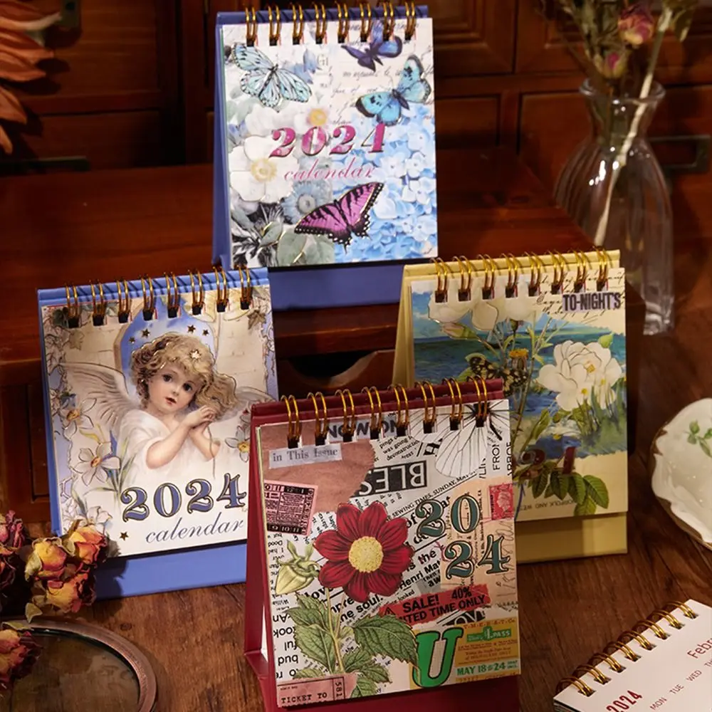 

Органайзер на 2024 год, календарь, ежедневный график, стоячий флип-календарь, календарь, планер-ежедневник с бабочками